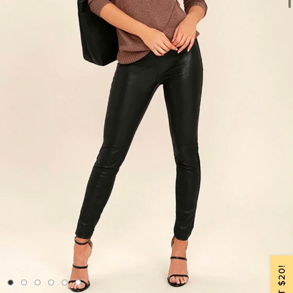 Blank NYC Happy Hour Black Vegan Leather Leggings.